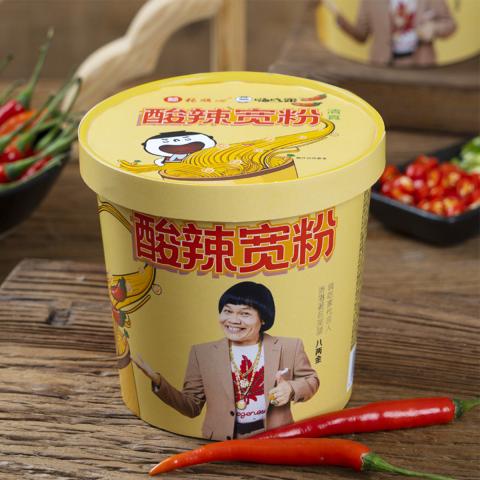 嗨吃家 酸辣粉/宽粉105gx6桶装 红薯粉丝米线夜宵泡面方便速食品整箱 图片 4