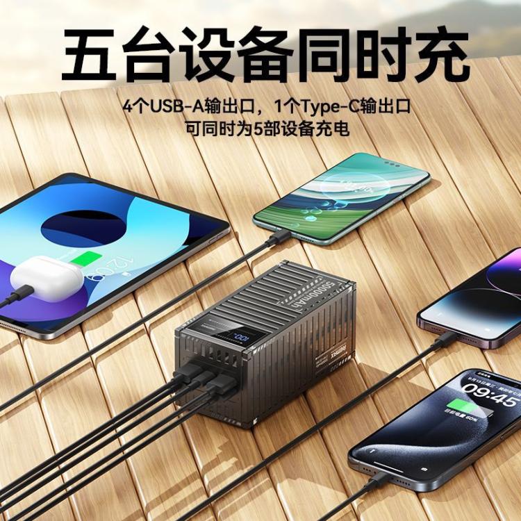 睿量 60000/50000毫安充电宝22.5W超级快充户外移动电源照明3C认证 图 5
