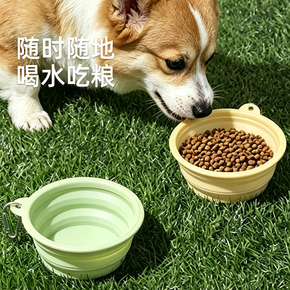 贝倍趣 【夏季&喝水】外出宠物碗狗狗水碗溜狗饮水碗狗粮碗户外喝水碗