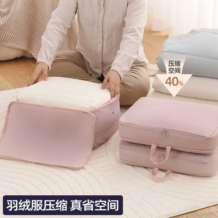 百易特 羽绒服收纳袋衣物整理袋子旅行袋衣服防尘貂皮透气布艺皮草收纳袋