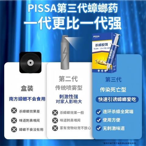 PISSA 强效蟑螂药家用杀蟑螂诱饵剂无毒**婴儿厨房强力灭小强神器胶饵 图片 7