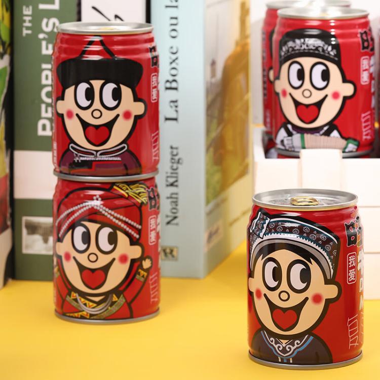 旺旺 【大罐/56民族图案】旺仔牛奶245ml*12罐礼盒款随机图案复原乳