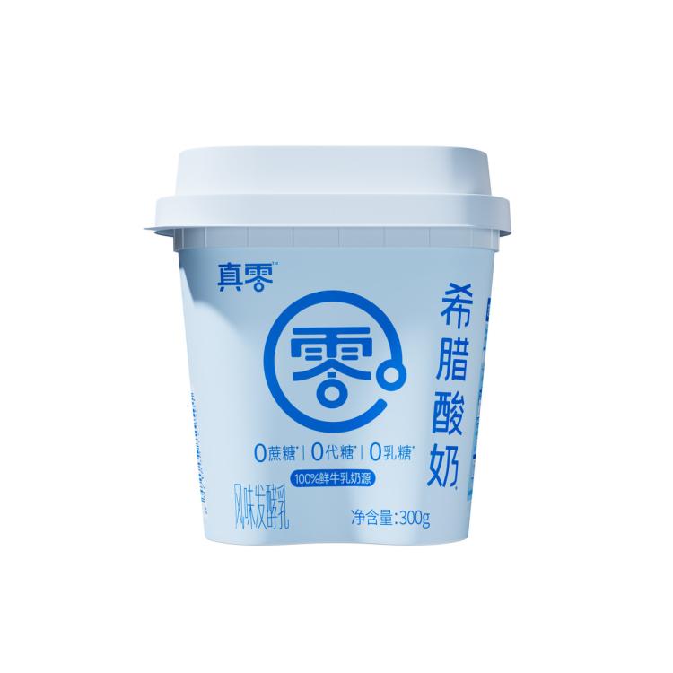 真零 【SF送到家】真零希腊酸奶300g/杯装0蔗糖低温酸牛奶