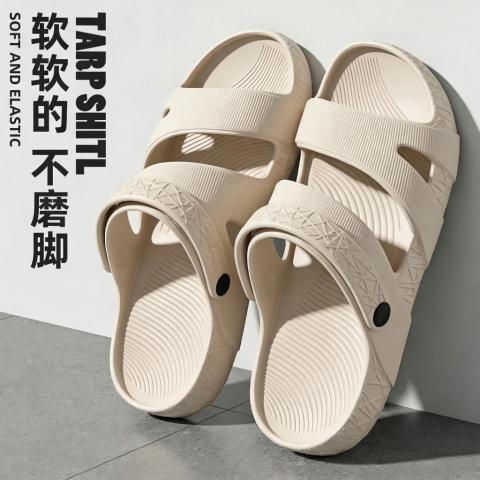 安尚芬 凉拖鞋男士2026夏新款两穿抗滑耐磨司机开车透气休闲沙滩凉拖鞋男 图片 3