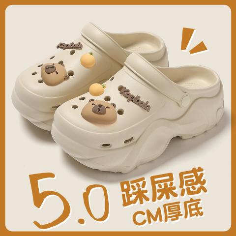 安尚芬 【厚底增高】洞洞鞋女款舒适不崴脚夏季厚底eva防臭凉拖鞋女士 图片 3