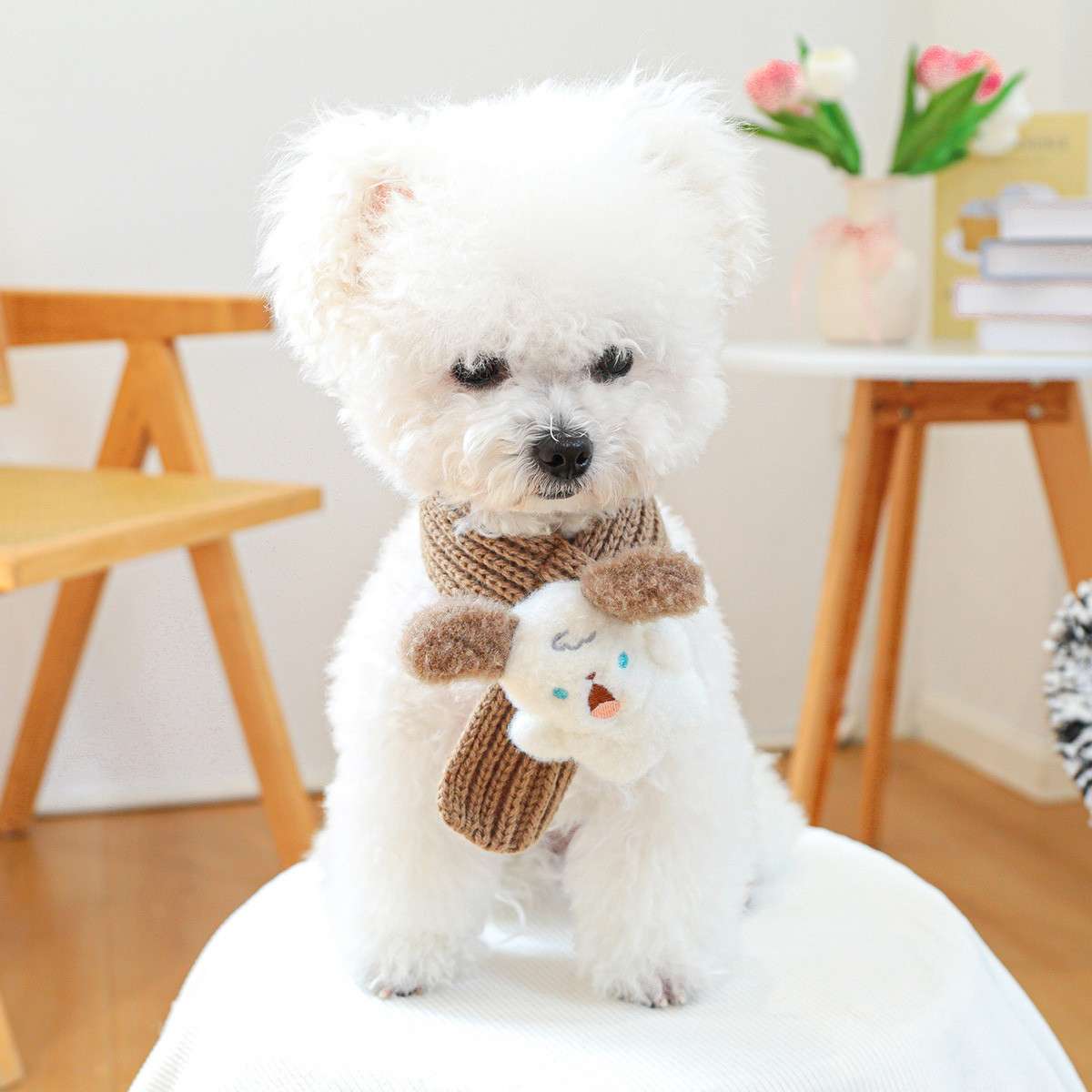 petcircle 泰迪比熊狗狗围巾宠物围脖装饰围兜口水巾冬加厚保暖