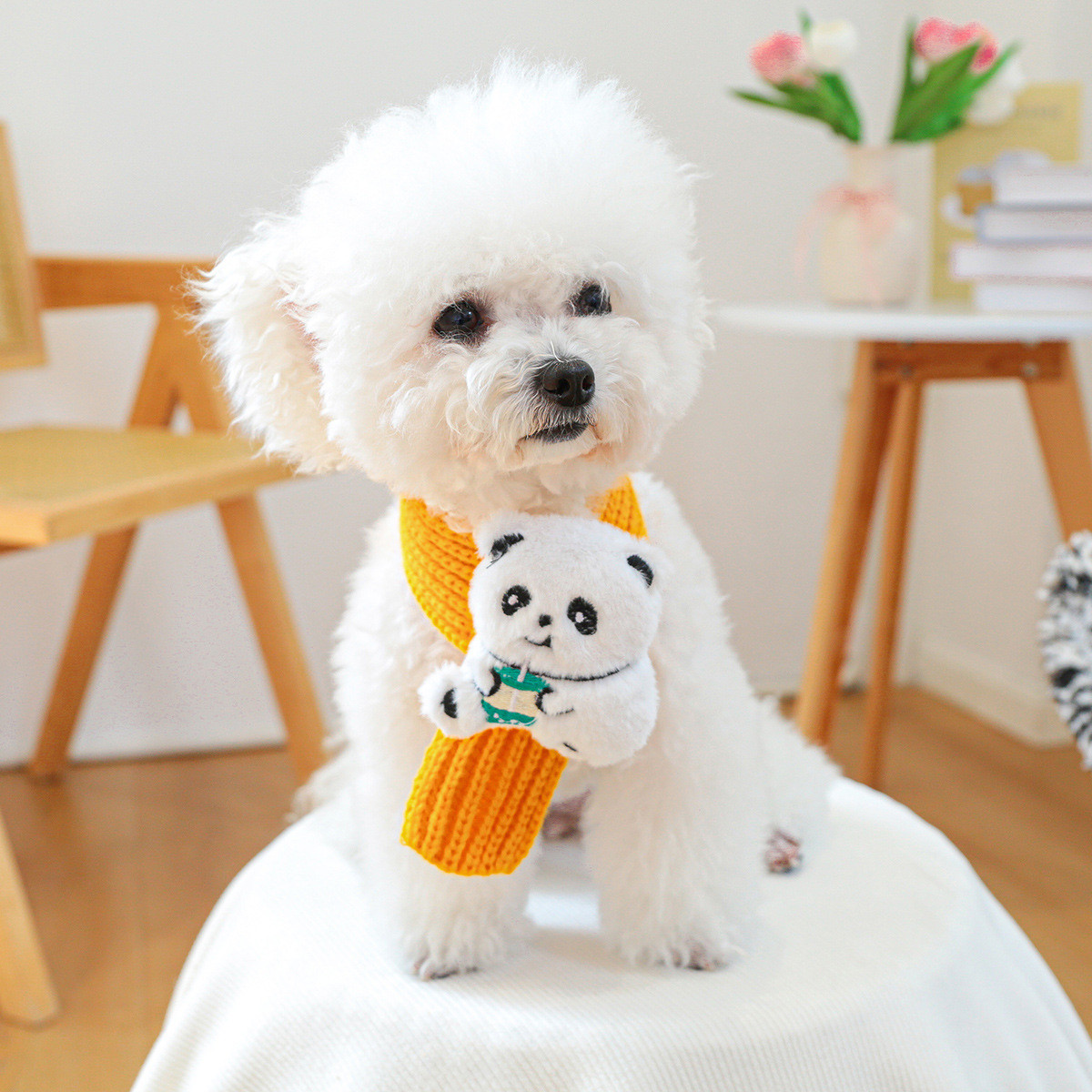 petcircle 泰迪比熊狗狗围巾宠物围脖装饰围兜口水巾冬加厚保暖