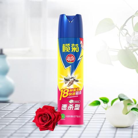 榄菊 【玫瑰花香】灭害灵杀虫剂气雾剂家用杀灭蚊子苍蝇蟑螂蚂蚁喷雾剂 图片 7