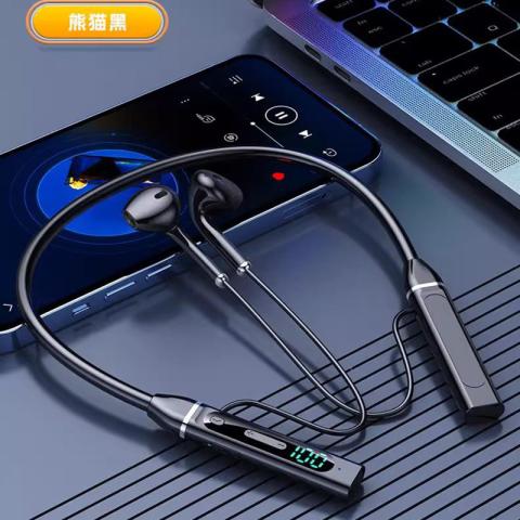 影巨人 【AI智能语音】新款蓝牙耳机挂脖式超长续航智能数显适用华为苹果 图片 7