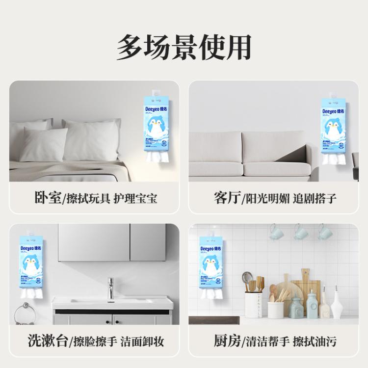 德佑 【超值400抽】德佑洗脸巾悬挂式大包一次性绵柔巾婴幼加厚