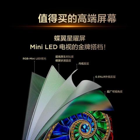 TCL 电视Q9M 98/85/75/65英寸RGB-Mini LED RGB万象分区 蝶翼星曜屏 图片 8