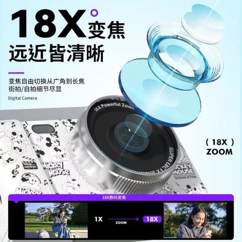 迪士尼 数码照相机儿童学生运动高清美颜拍摄自拍摄影录像CCD生日礼物 图片 5