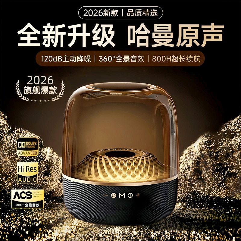 RGLU 新款无线蓝牙音响环绕柏林之音哈曼顿重低音多功能琉璃5代大音响
