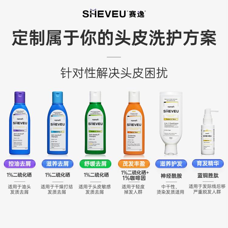 赛逸 二硫化硒控油去屑深层清洁男女洗发水紫瓶200ml