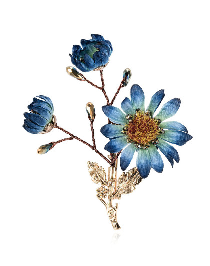 shes茜子饰品手工向日葵花朵女士胸针