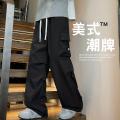 班尼路 【褶皱工装裤】春秋青少年百搭宽松休闲直筒系带大口袋设计长裤潮 图片 3