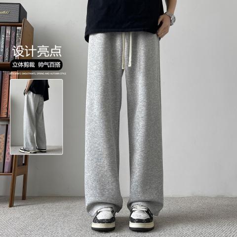 班尼路 青少年春夏针织卫裤休闲百搭长裤日常通勤运动简约宽松潮牌直筒裤 图片 3