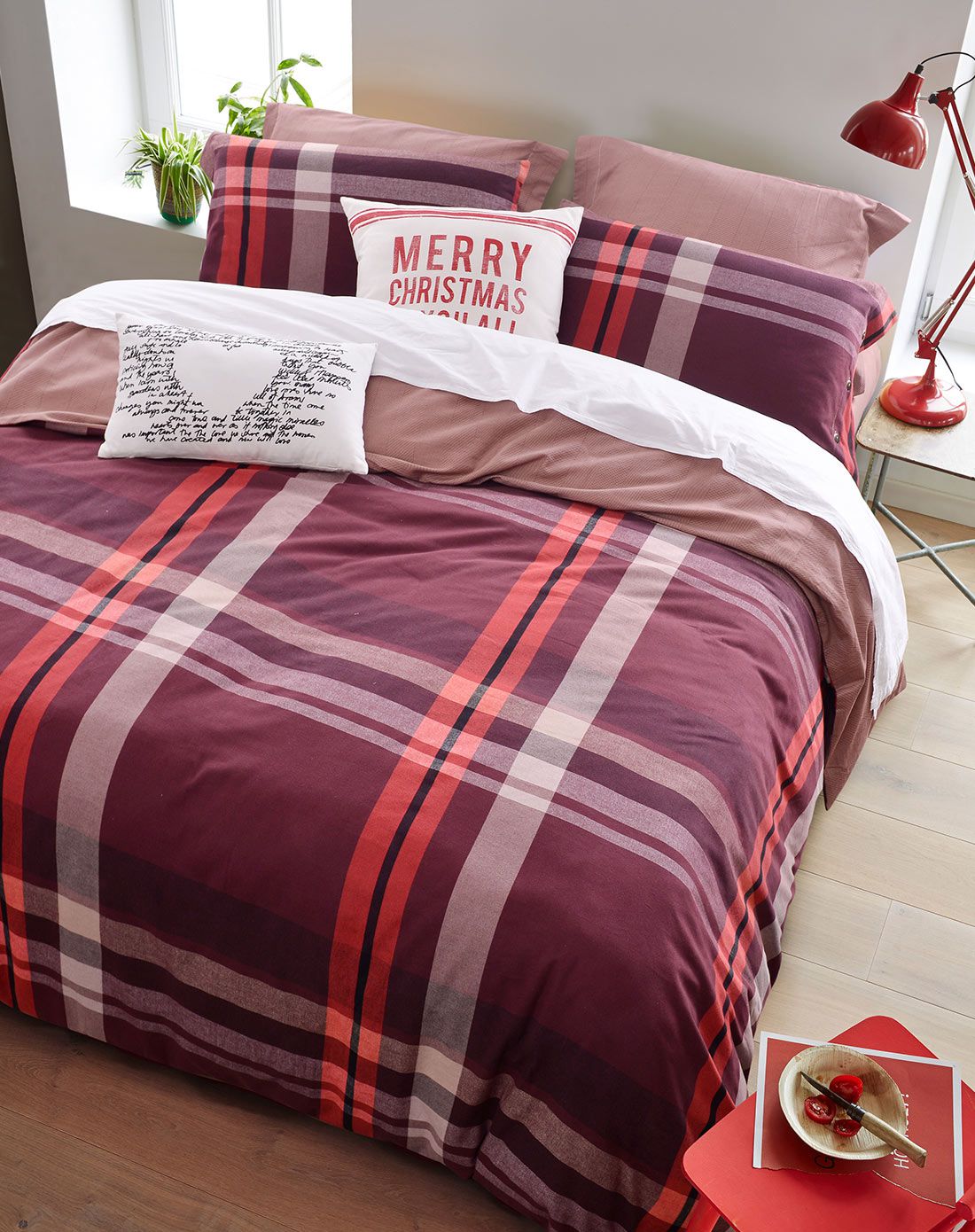 1.5m全棉加厚色织拉绒四件套-尼斯湖