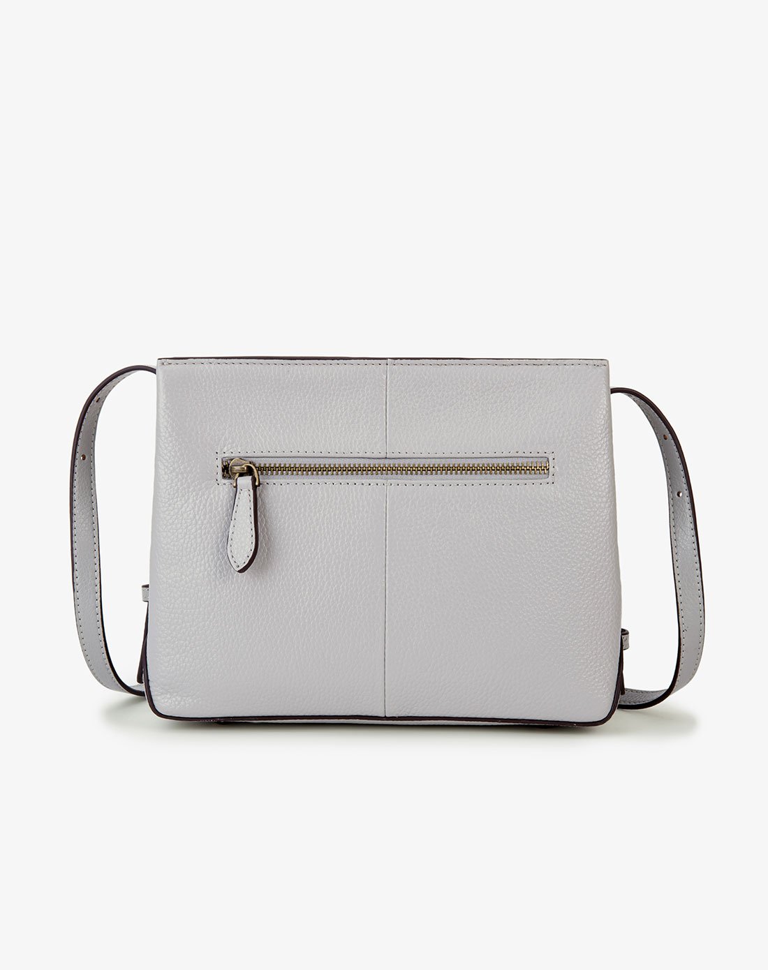 头层牛皮2017年新款简约纯色小方包斜挎包灰白色