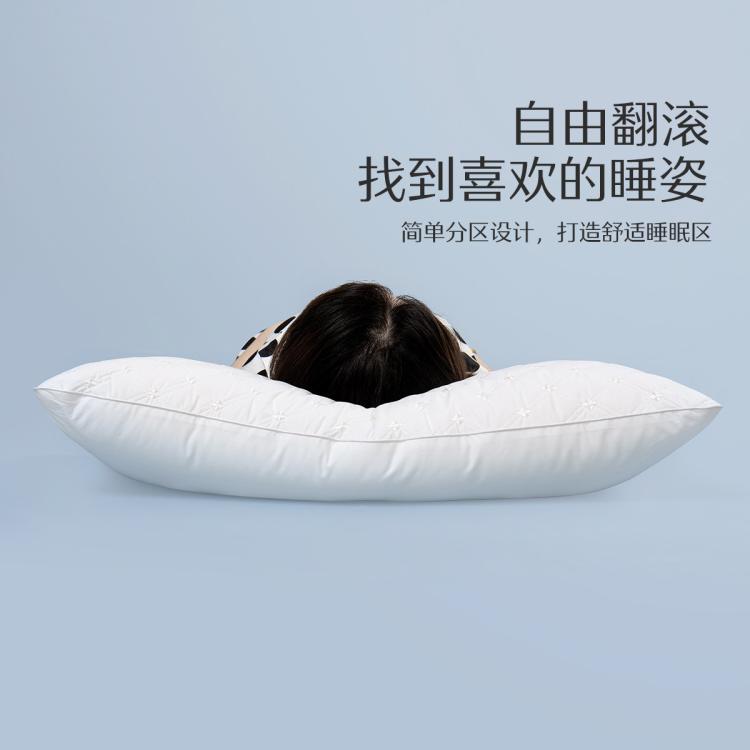 水星家纺 全枕可水洗枕全棉抑菌防螨枕头芯单枕/对枕学生宿舍枕芯床上用品