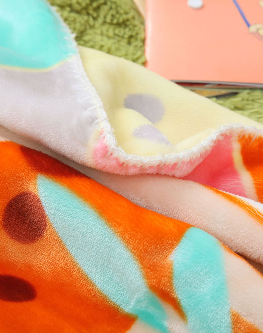 双层加厚平网童毯 100*135cm 七彩小鹿