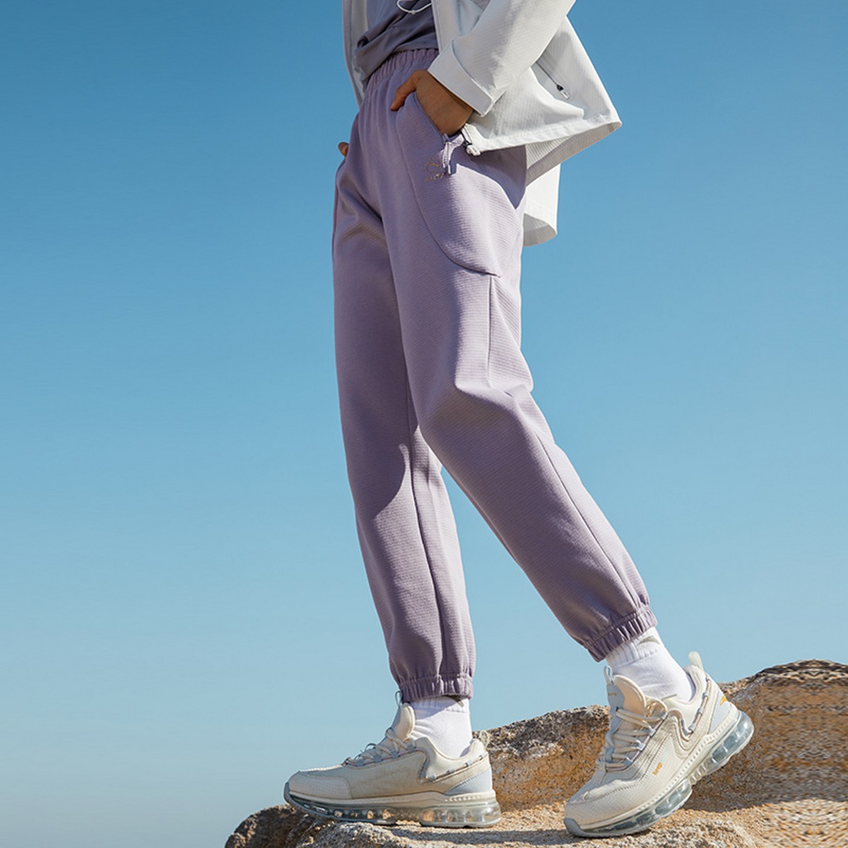 运动裤女春季新款宽松收口束脚跑步健身服训练裤子女--唯品会-蓝色屋