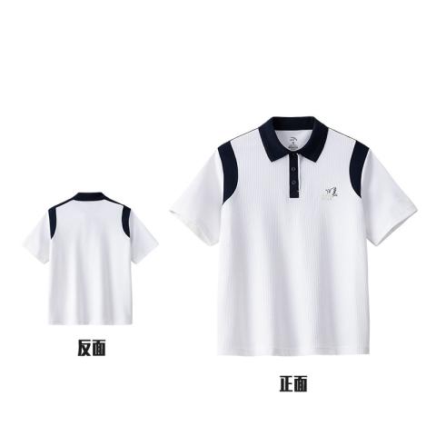 安踏 夏季撞色休闲上衣女时尚百搭短袖POLO衫学院风舒适简约短T 图片 8