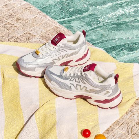 安踏 鱼骨 丨休闲鞋女鞋复古老爹鞋夏季透气厚底增高通勤减震运动鞋 图片 1