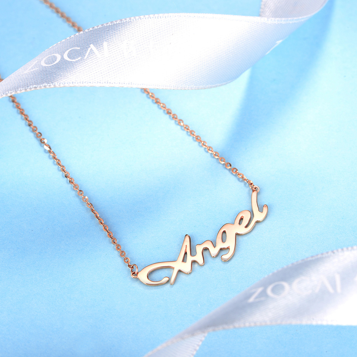 佐卡伊 angel 玫瑰18k金项链/黄金项链