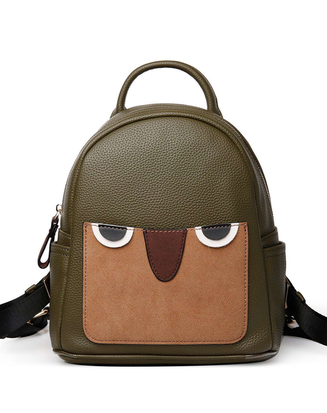 可爱猫头鹰 迷你双肩包黑色