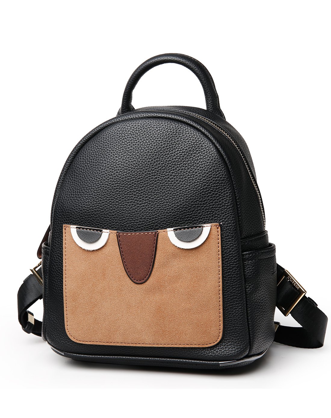 可爱猫头鹰 迷你双肩包黑色