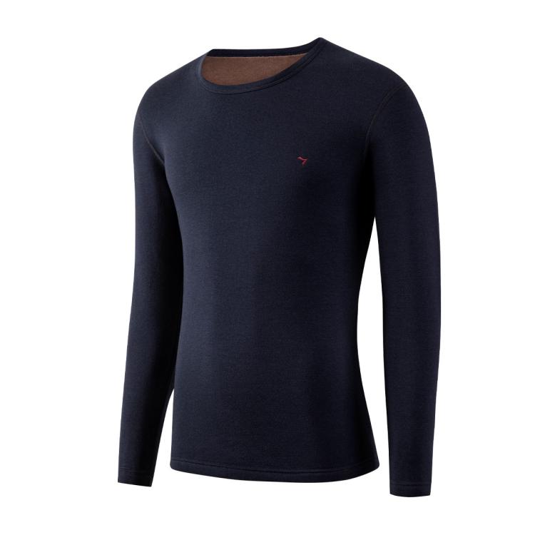 柒牌 【加绒加厚】保暖内衣男士套装防寒秋衣秋裤打底衫圆领保暖衣