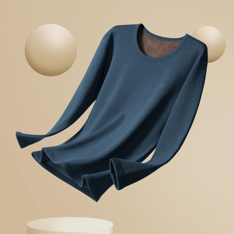 柒牌 【加绒加厚】保暖内衣男士套装防寒秋衣秋裤打底衫圆领保暖衣