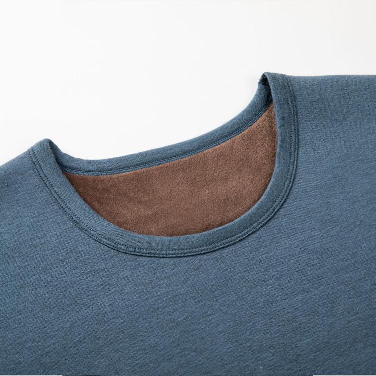 柒牌 【加绒加厚】保暖内衣男士套装防寒秋衣秋裤打底衫圆领保暖衣