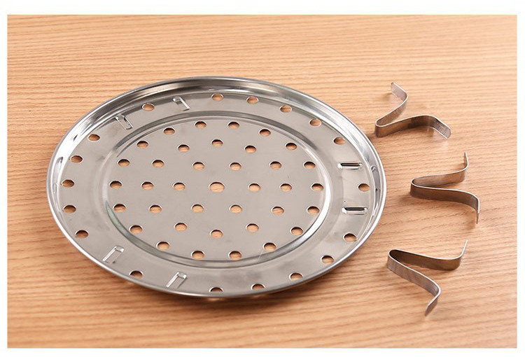 不锈钢蒸盘家用蒸笼圆形三脚蒸片蒸格蒸屉蒸包子隔水蒸架蒸盘