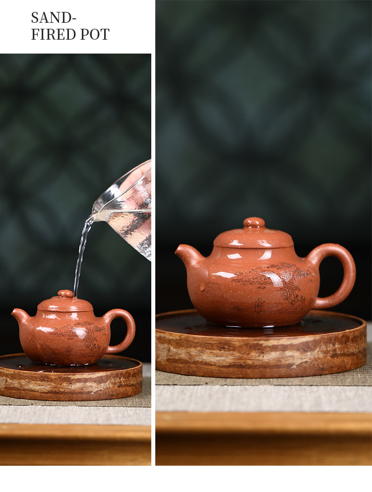 国工艺师庄红阳230cc原矿降坡泥柿圆全手工紫砂壶养生泡茶壶