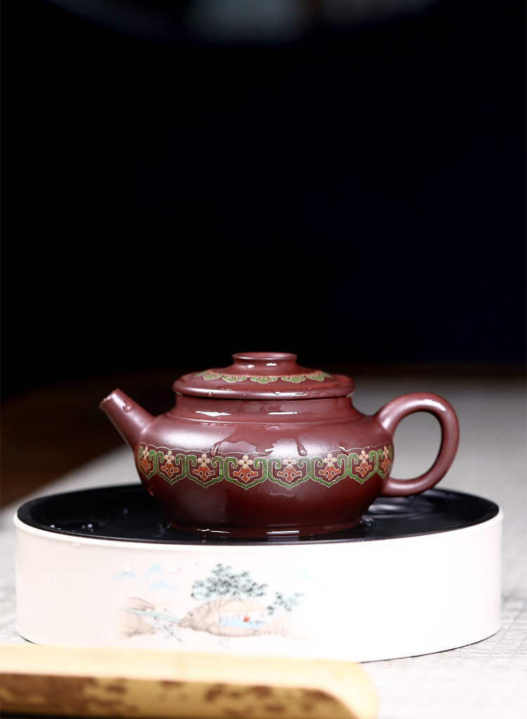 国工艺师庄红阳260cc原矿紫泥全手工清静紫砂壶泡茶壶茶壶