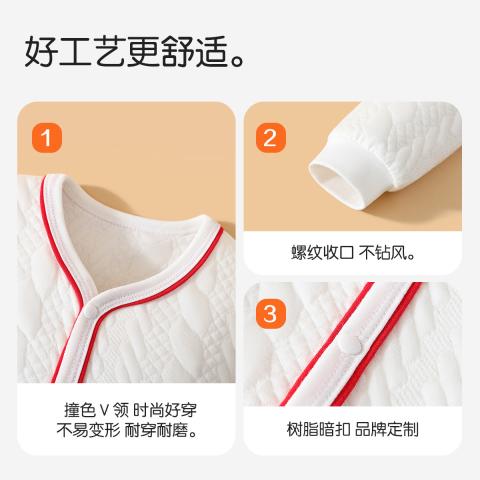 迪士尼 【早春薄棉保暖】婴儿连体衣春秋新生儿长袖爬服米奇卡通宝宝哈衣 图片 9