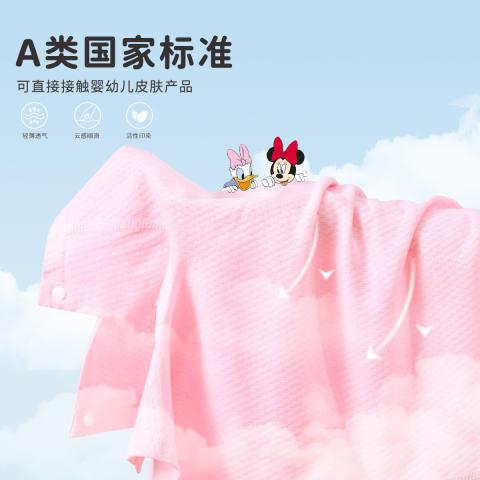 迪士尼 【纯棉A类】婴儿短袖连体衣夏季薄款纯棉宝宝外出哈衣爬服透气 图片 2