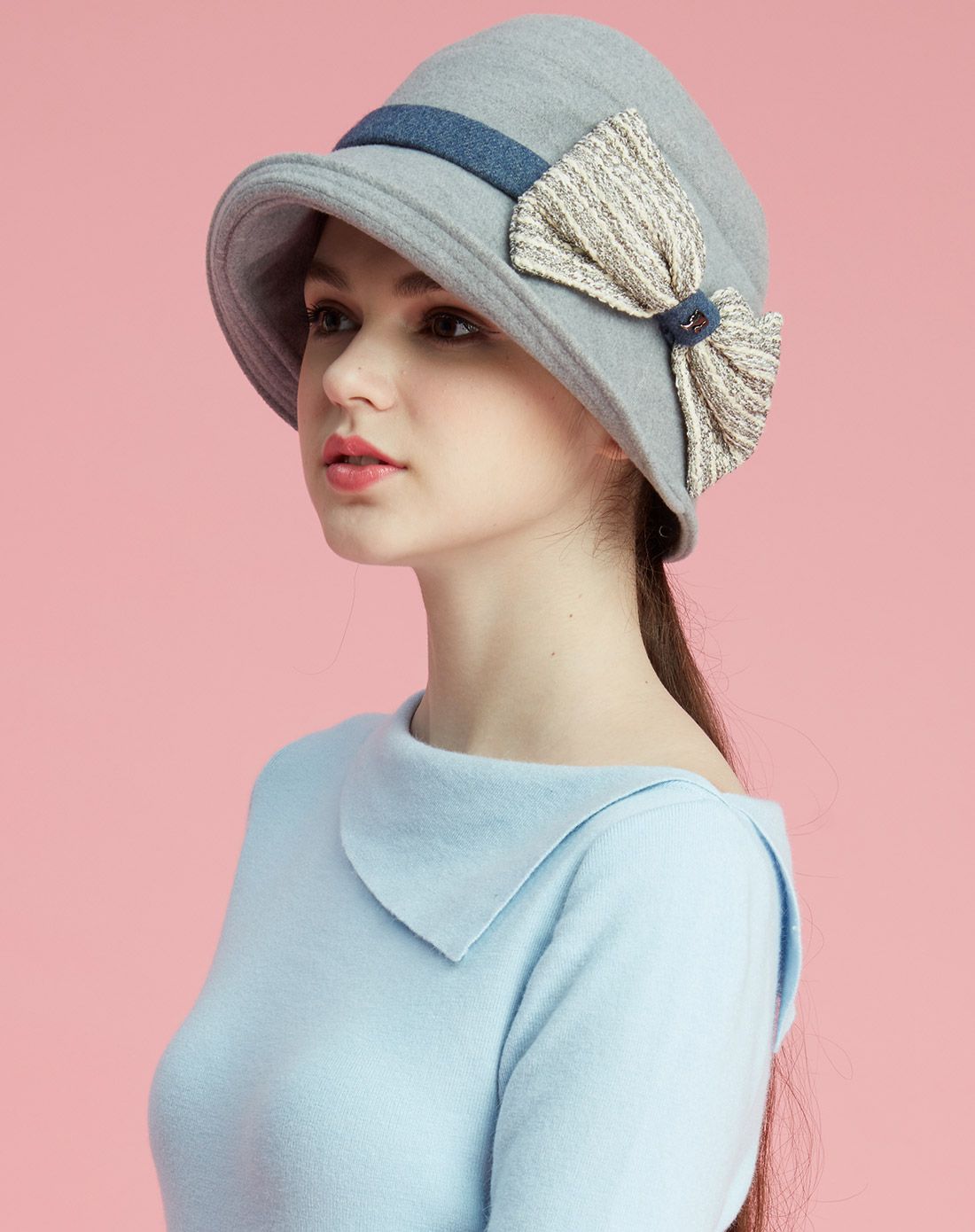 乐为 芭比系列秋冬女士淑女帽