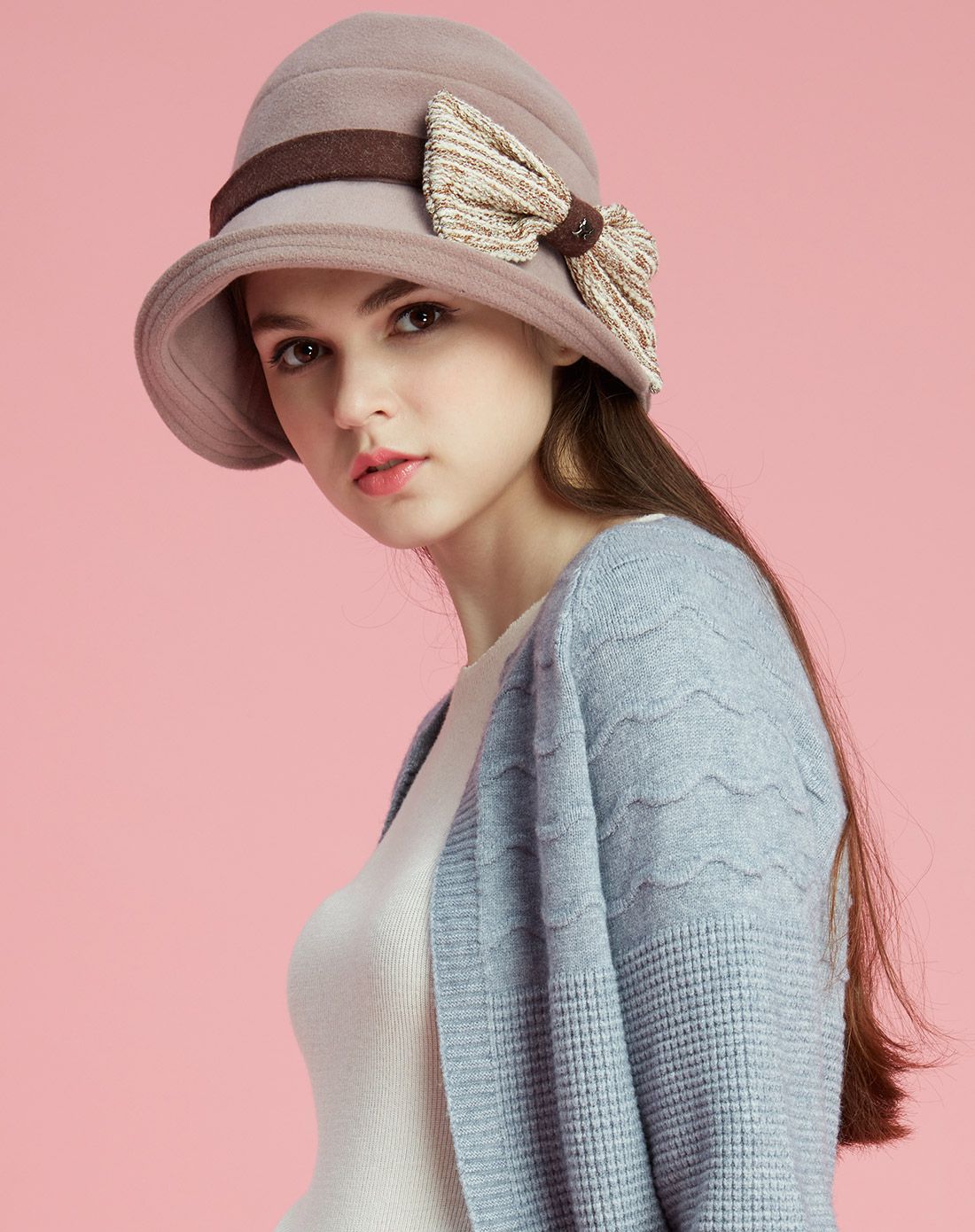 乐为 芭比系列秋冬女士淑女帽