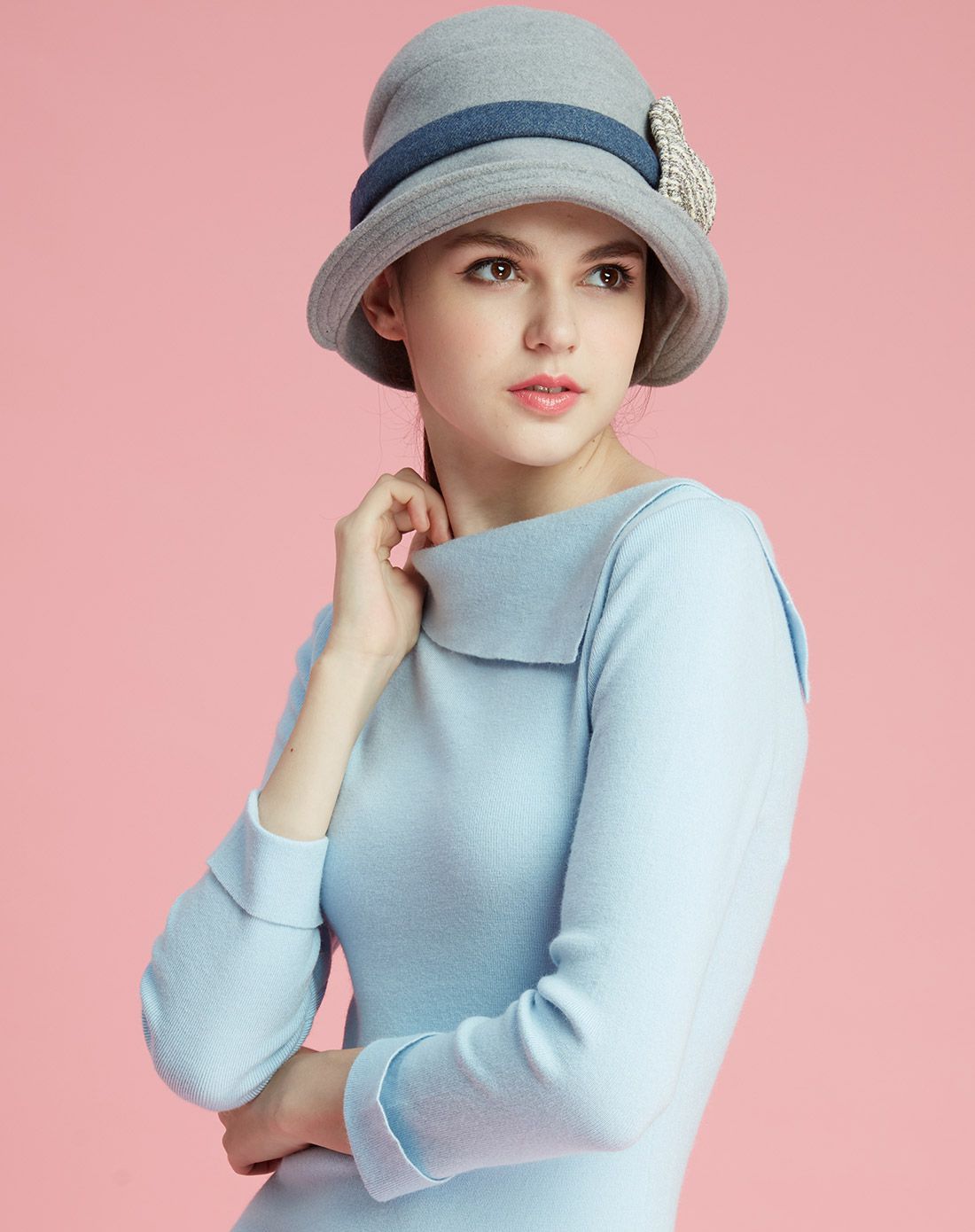 乐为 芭比系列秋冬女士淑女帽