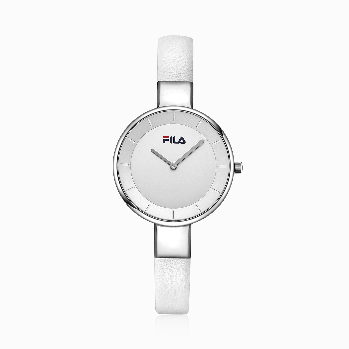 斐乐fila 极简条钉刻度时尚绢带表带女士石英手表斐乐手表