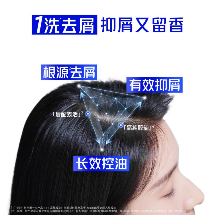 海飞丝 控油去屑多香型组合装洗发水露防断清洁保湿持久留香洗头膏