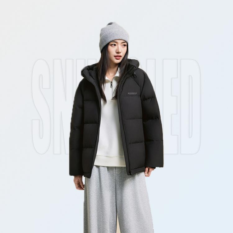 波司登 【25年爆款】冬季女士连帽亲子款休闲面包服宽松加厚保暖羽绒服