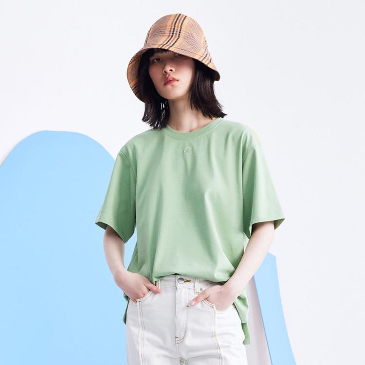 Ports 1961 Ports 宝姿ports女装缝制针织短袖上衣撞色刺绣缝制t恤 In White