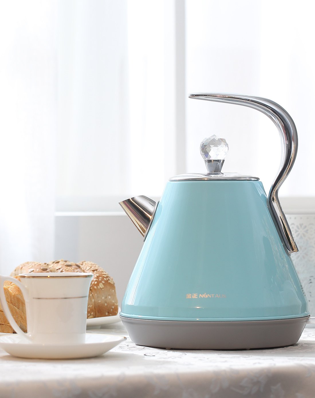 金正304欧式轻奢电热水壶