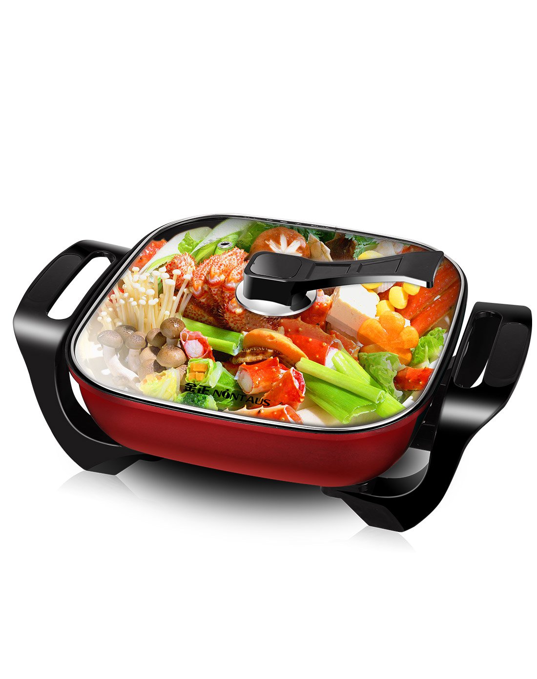 金正jzh-303a 5l韩式方锅 煎炒焖炖煮电火锅电热锅电煮锅