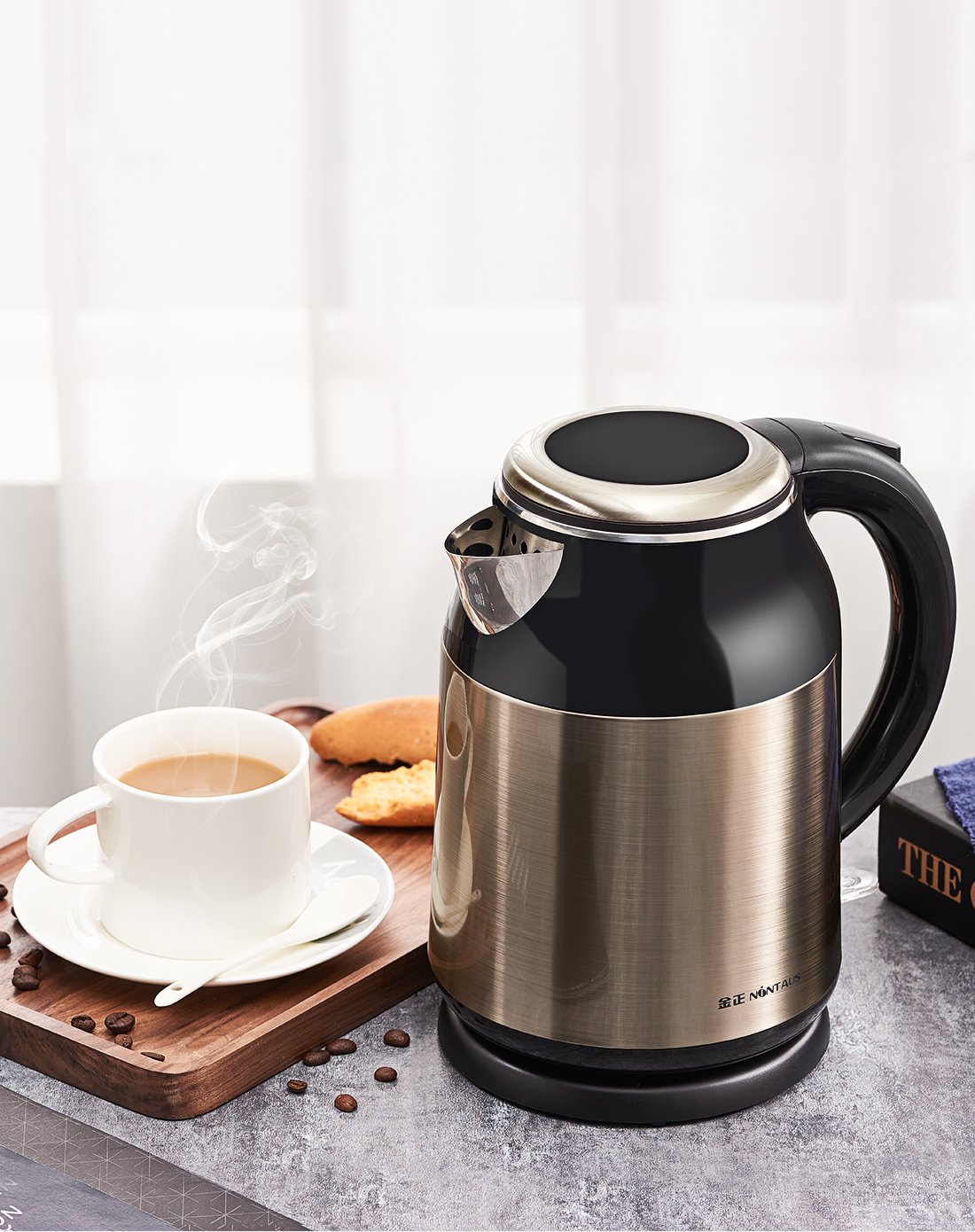 金正a01电热水壶1.8l家用304不锈钢烧水壶自动断电煮水壶开水壶电水壶