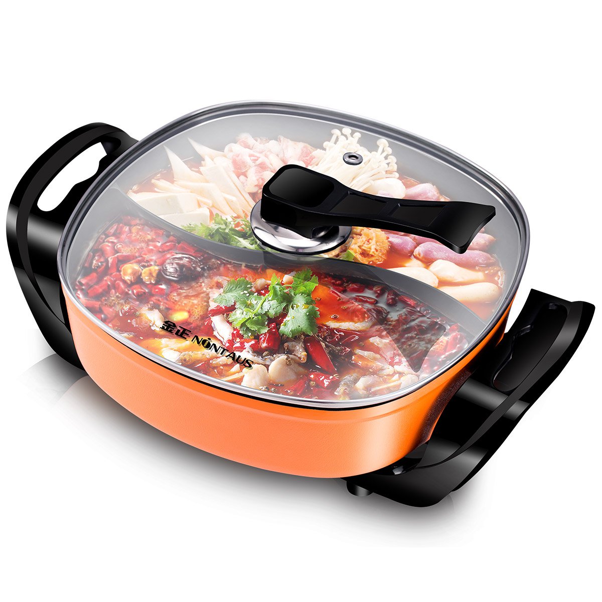 【鸳鸯双味 五档火力】金正 5.5l家用多功能电火锅电热锅电煮锅